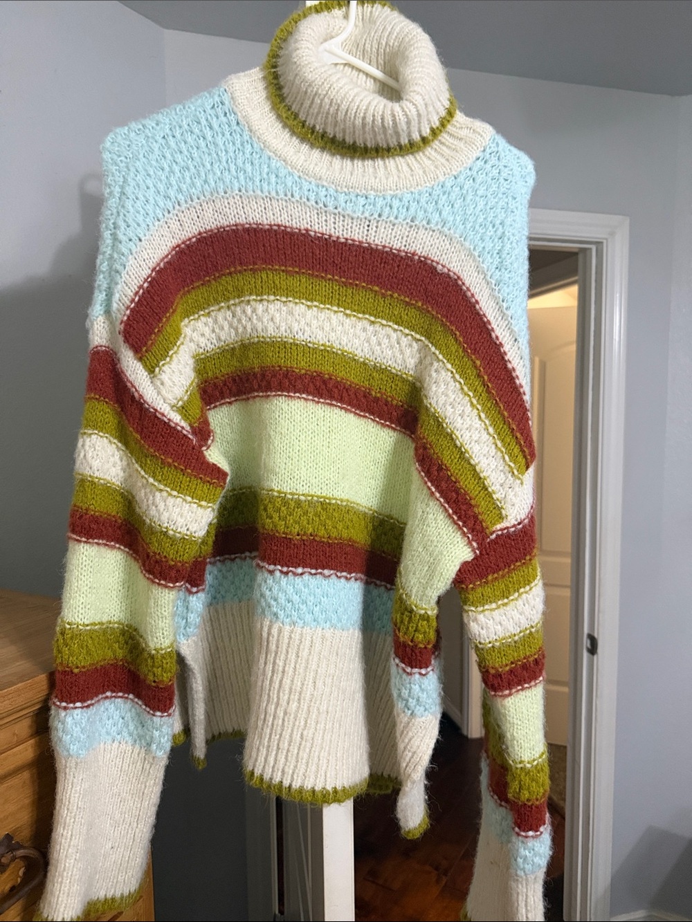 Vero Moda Multicolor Striped Turtleneck Sweater